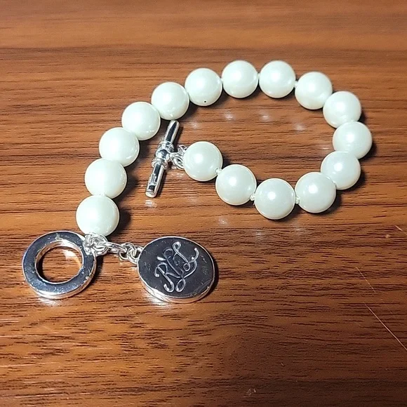 LAUREN RALPH LAUREN FAUX PEARL BRACELET - Picture 5 of 5